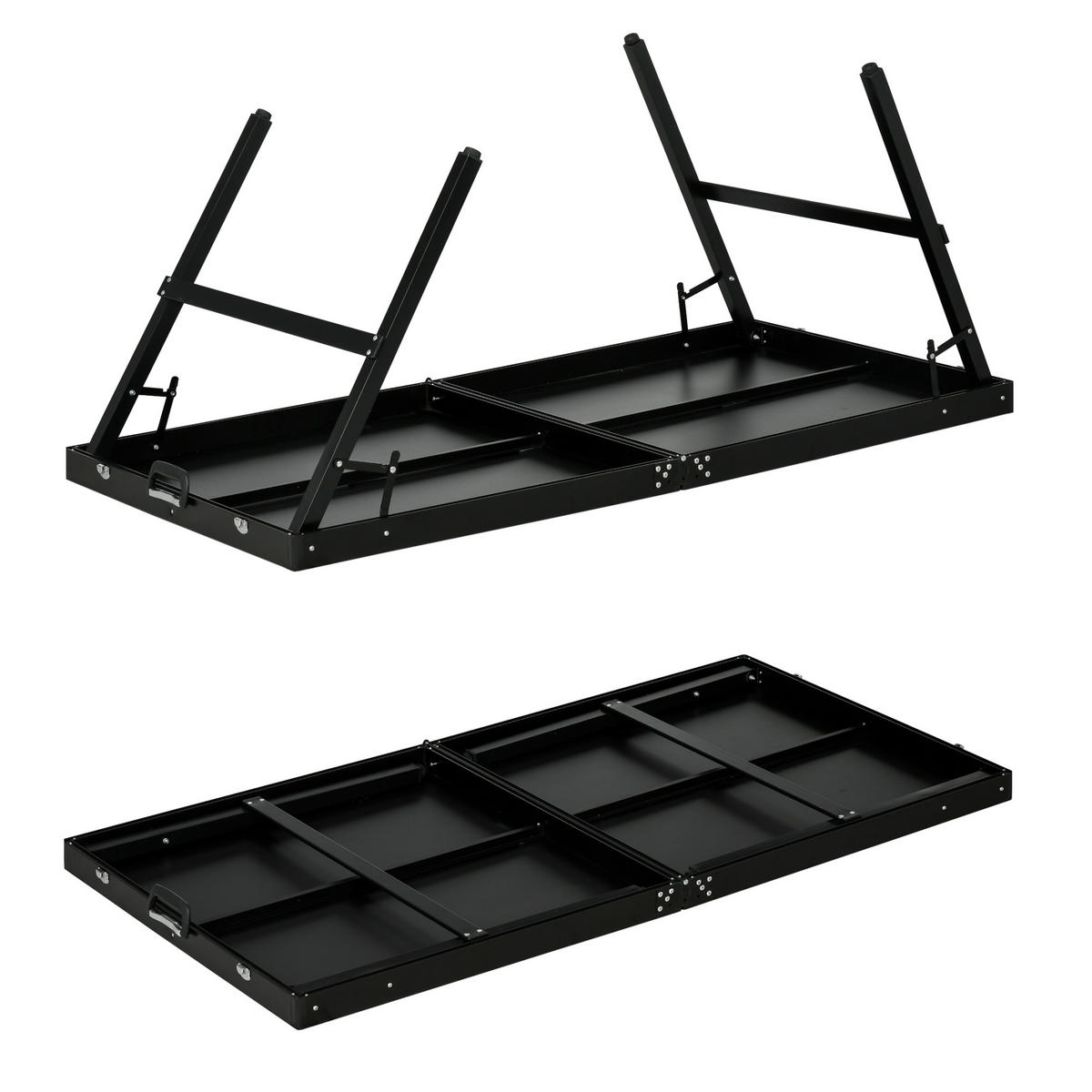 TISCHTENNISPLATTE - Schwarz, Metall (76/152cm) - SPORTNOW