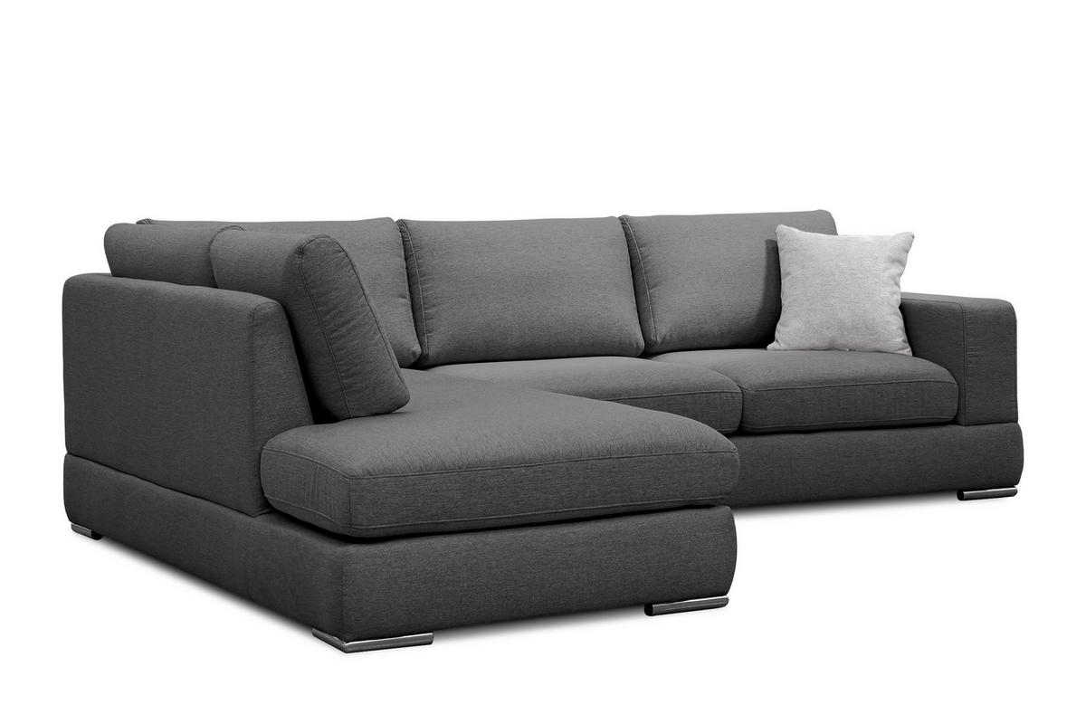 ECKSOFA OTTO 5-Sitzer, dunkelgrau - Dunkelgrau, Holzwerkstoff/Textil (219/279cm) - Courtois Laville