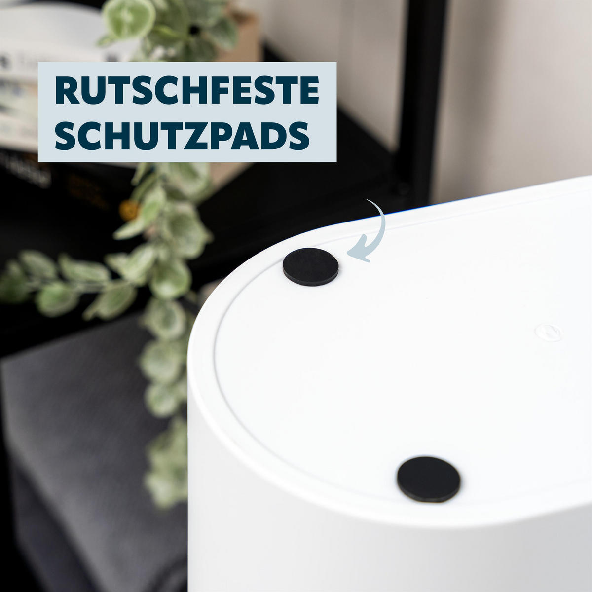 KOSMETIKEIMER, weiß - Weiß, Kunststoff (25.5/24.5/16.5cm) - eluno