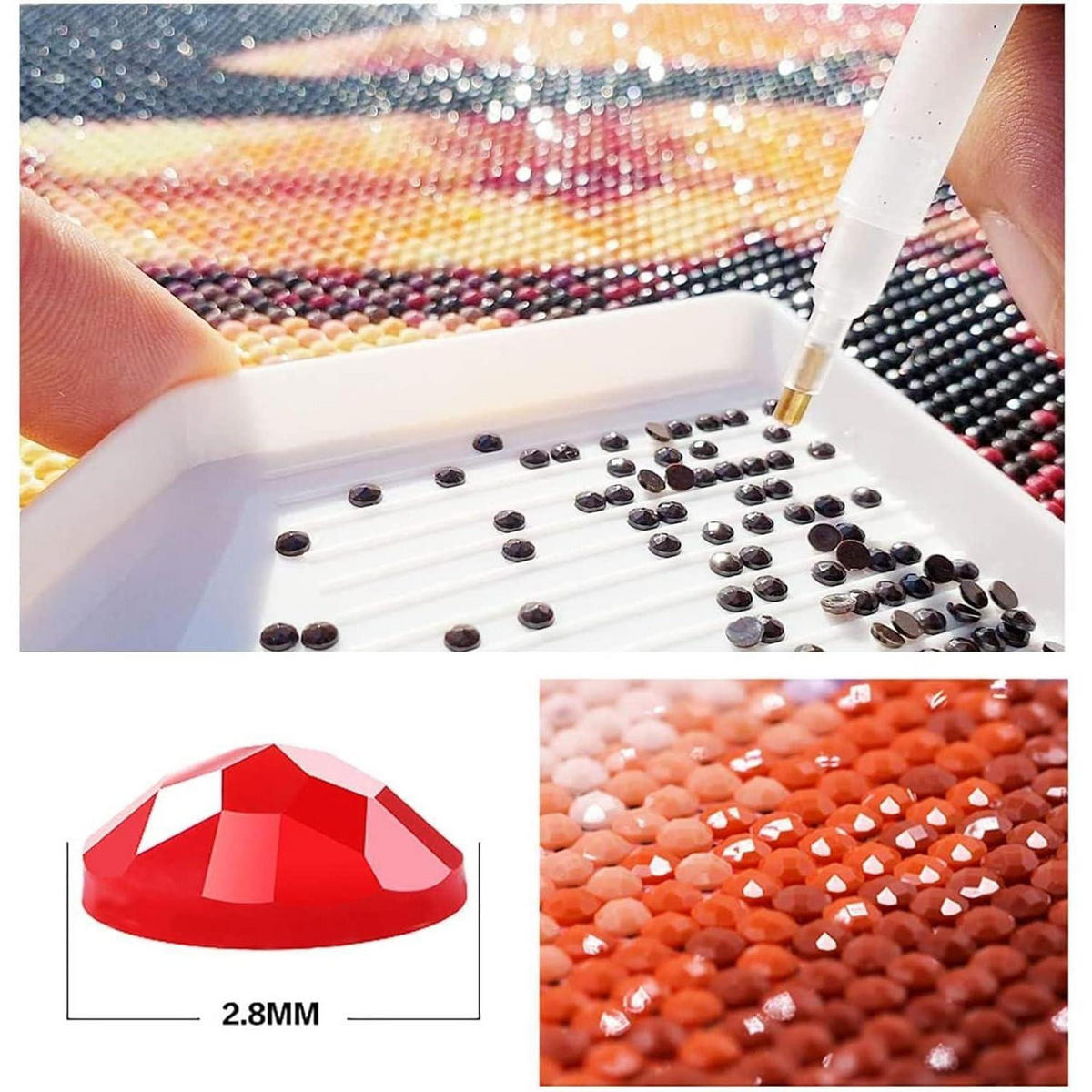 DIAMANTMALEREI Set Tiger 5D 100x40cm - Multicolor, Papier (40/0.5cm)