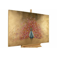 ÖLGEMÄLDE 120/80 cm - Pink/Goldfarben, Holz/Textil (1.92/80cm) - KUNSTLOFT