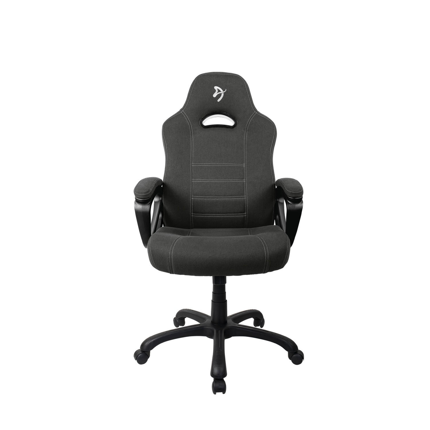 GAMINGSTUHL Enzo Woven Fabric™ Schwarz/Grau - Dunkelgrau/Schwarz, Kunststoff/Textil (66/125/49cm) - Arozzi