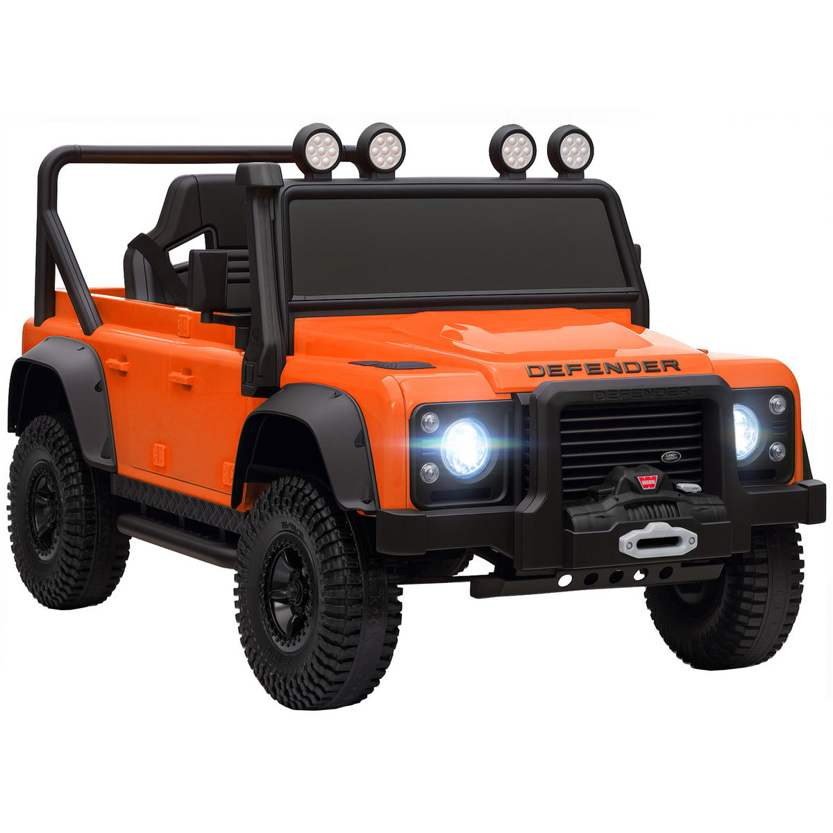 KINDER-ELEKTROAUTO 12V 7Ah Kinderauto mit 2,4 Ghz Fernbedienung Orange - Orange, Kunststoff (115/61/61cm) - AIYAPLAY