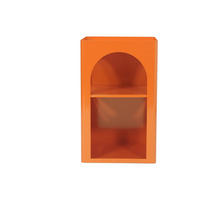 BEISTELLTISCH - 34 cm x 34 cm - metall - orange Staly - Orange, Metall (34/34/55cm) - Vente-Unique