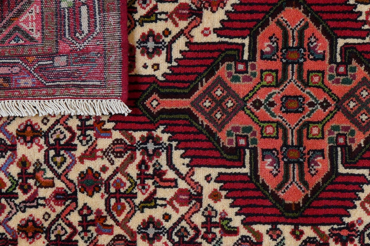 ORIENTTEPPICH handgeknüpft Assadabad Beige 126/78 cm Schurwolle - Beige, Textil (78/126cm) - Looma