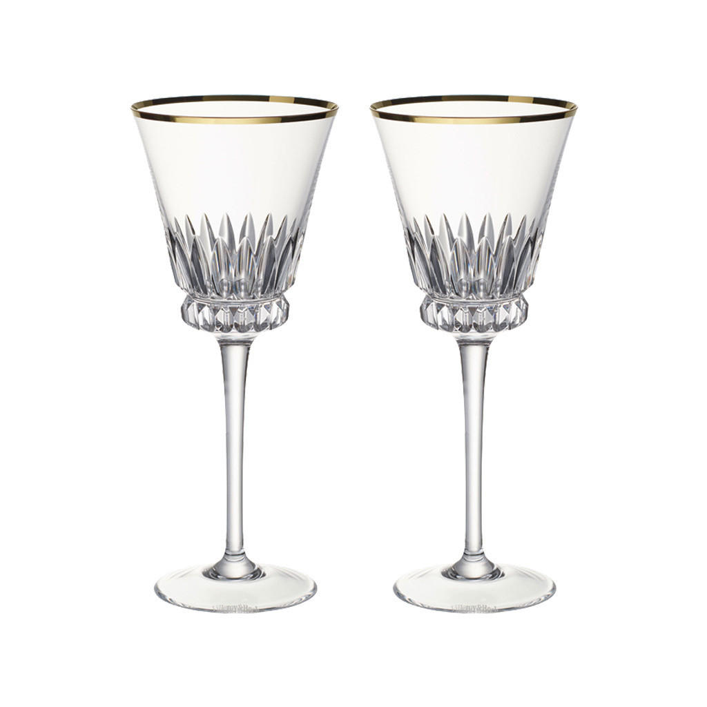 WEISSWEINGLÄSER Grand Royal Gold transparent-gold 125 ml 2er Set - Transparent/Goldfarben, Glas (0.125L) - Villeroy & Boch