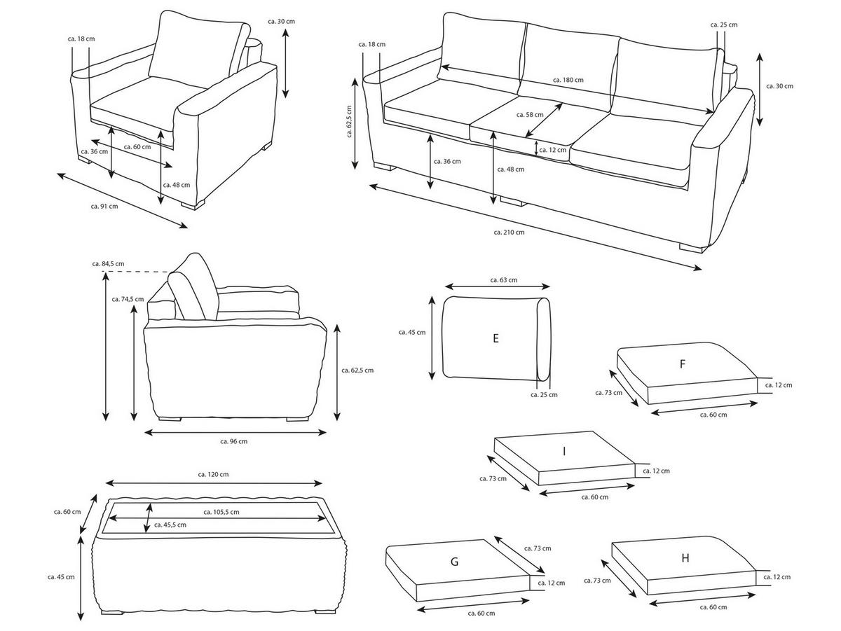 LOUNGE-SET Trinidad Beige 5-Sitzer Polyrattan Sinterstein-Tisch höhenverstellbare Füße - Beige, Naturmaterialien - Green Spirit