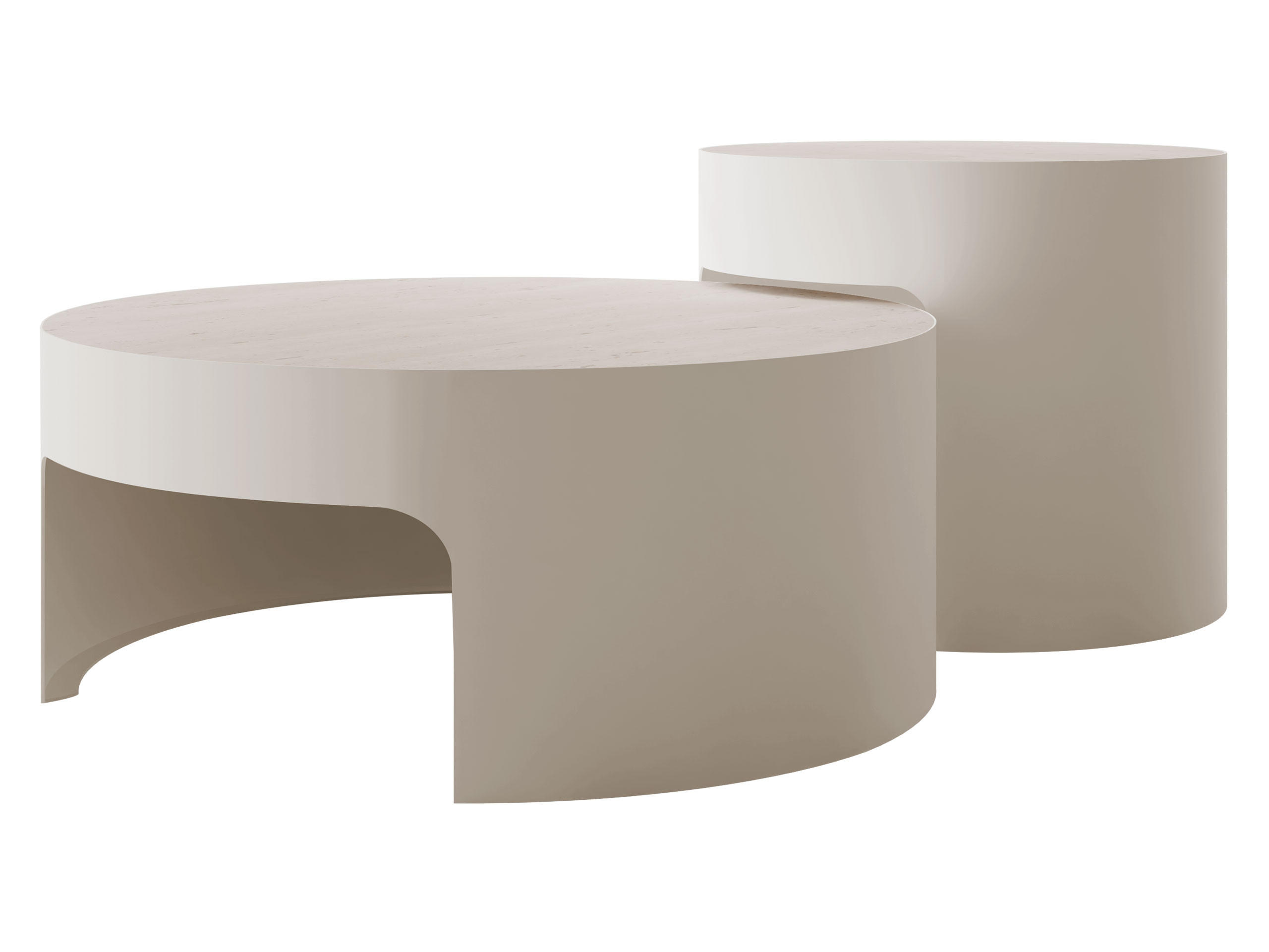 Mirjan24 Couchtisch-Set Kaschmir, Natur 76x32x76 cm
