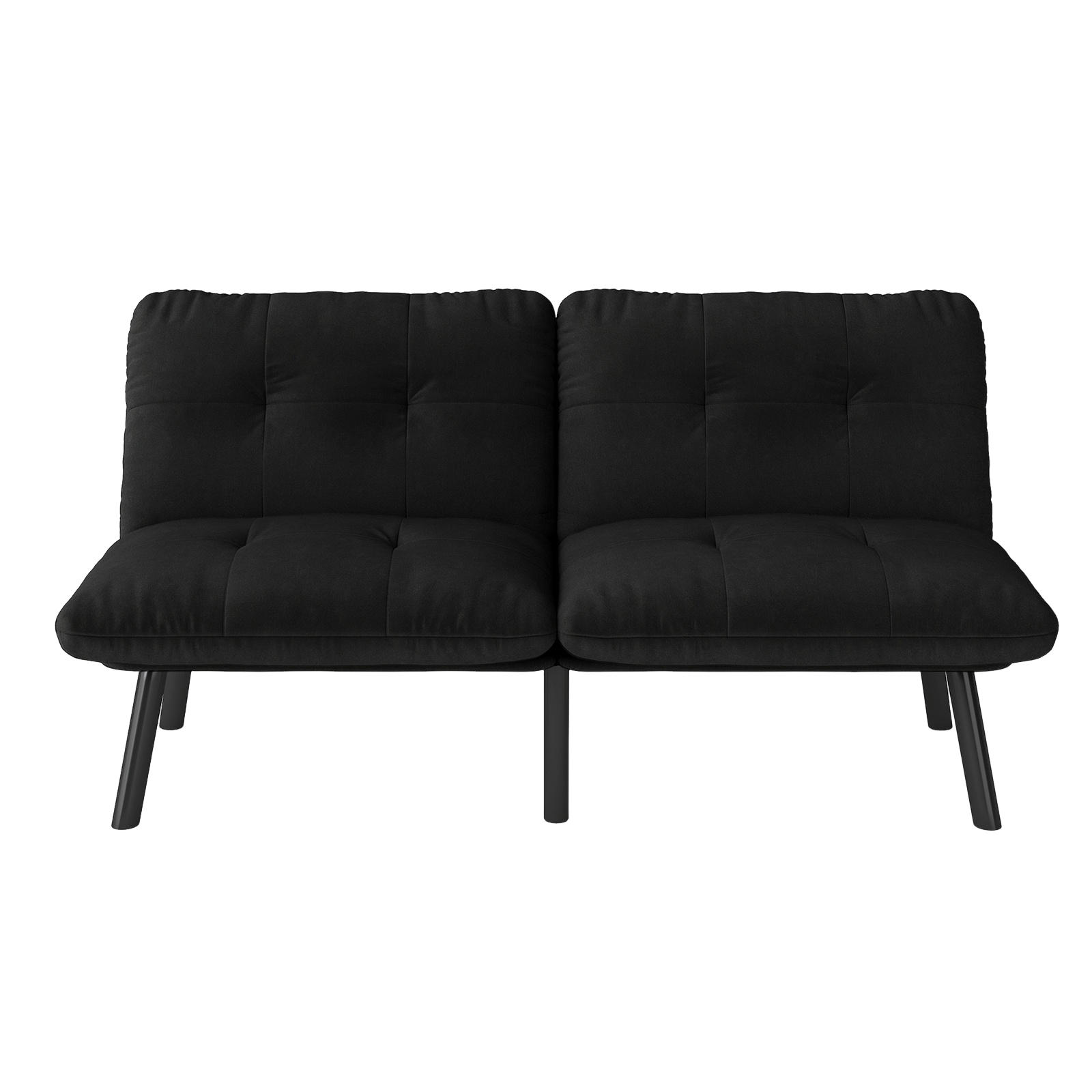 SCHLAFSOFA 160/55/78 cm Schwarz Samt - Schwarz, Textil (81/78/160cm) - Oxeza