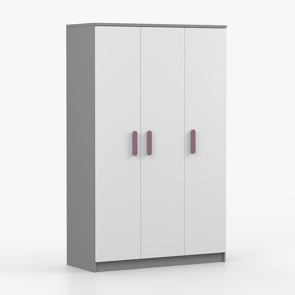 imoebel24 Kleiderschrank Grau 120x194x50 cm