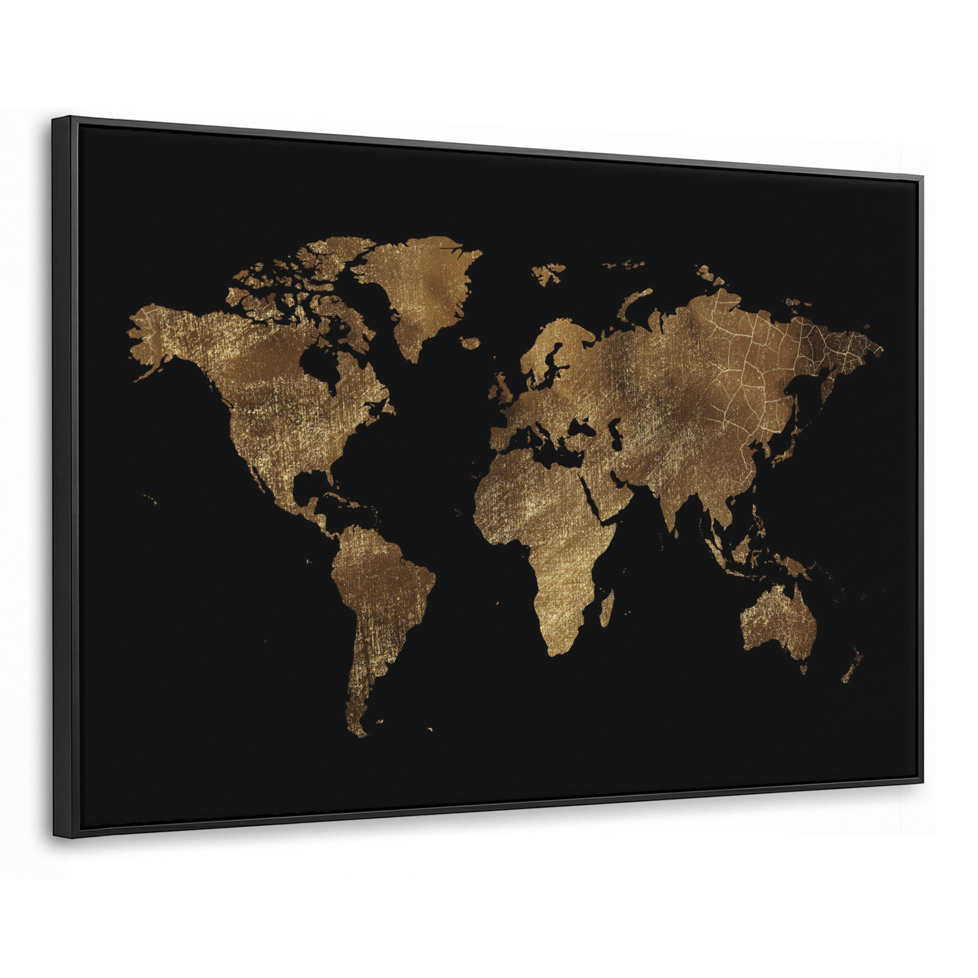 MuchoWow Leinwand Gold 150x100 cm