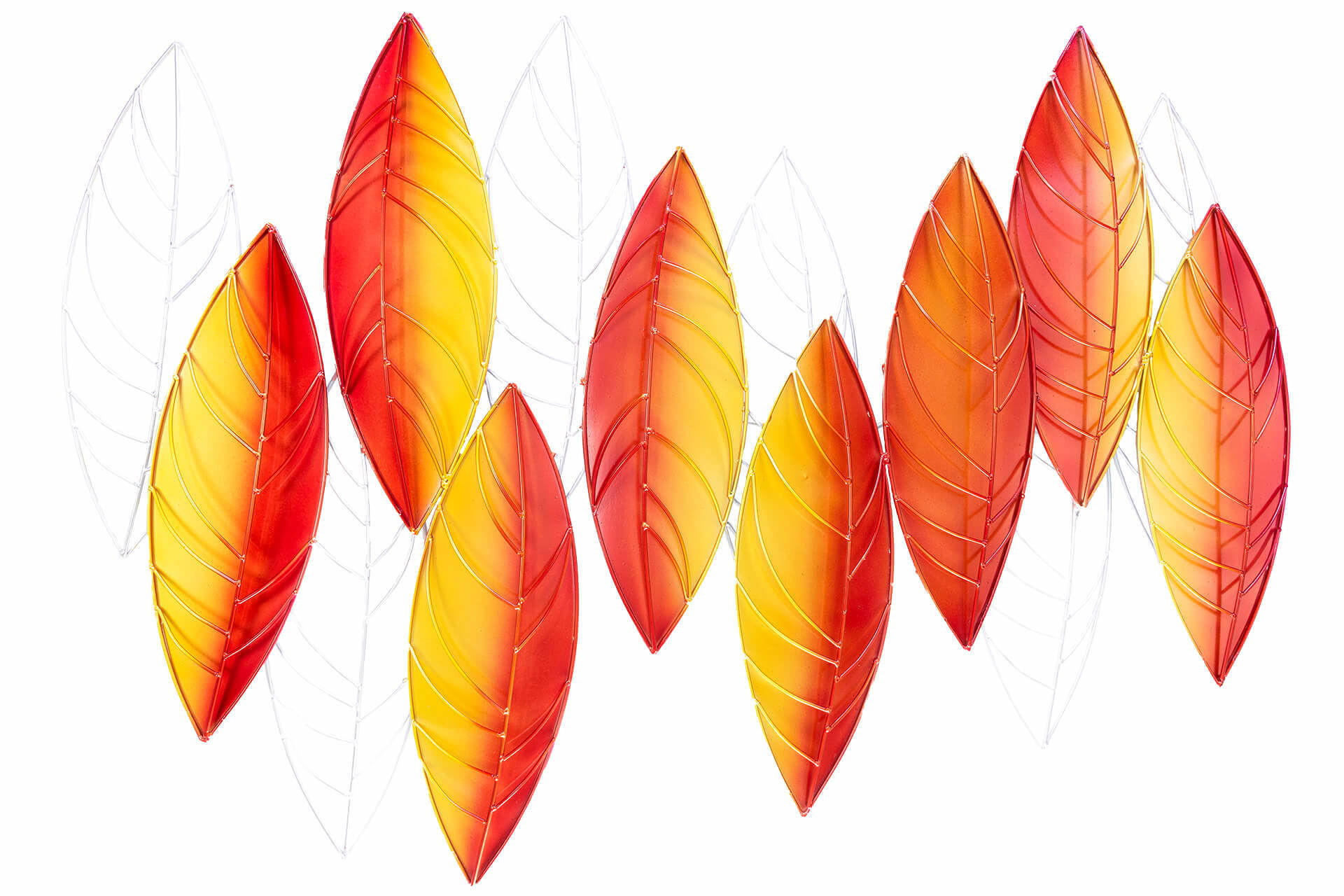 WANDDEKO Orange 117/82 cm - Orange, Metall (7.95/82/8cm) - KUNSTLOFT