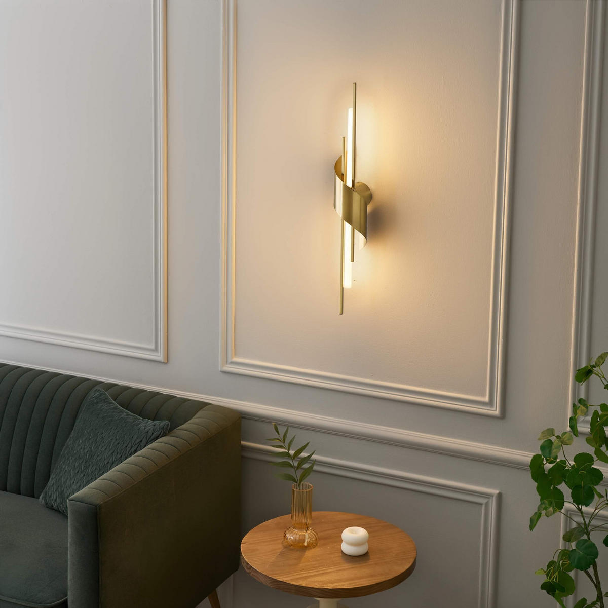 WANDLEUCHTE Zénaïa, Gold, 65cm - Goldfarben, Metall (8.5/65/10cm) - KOSILUM