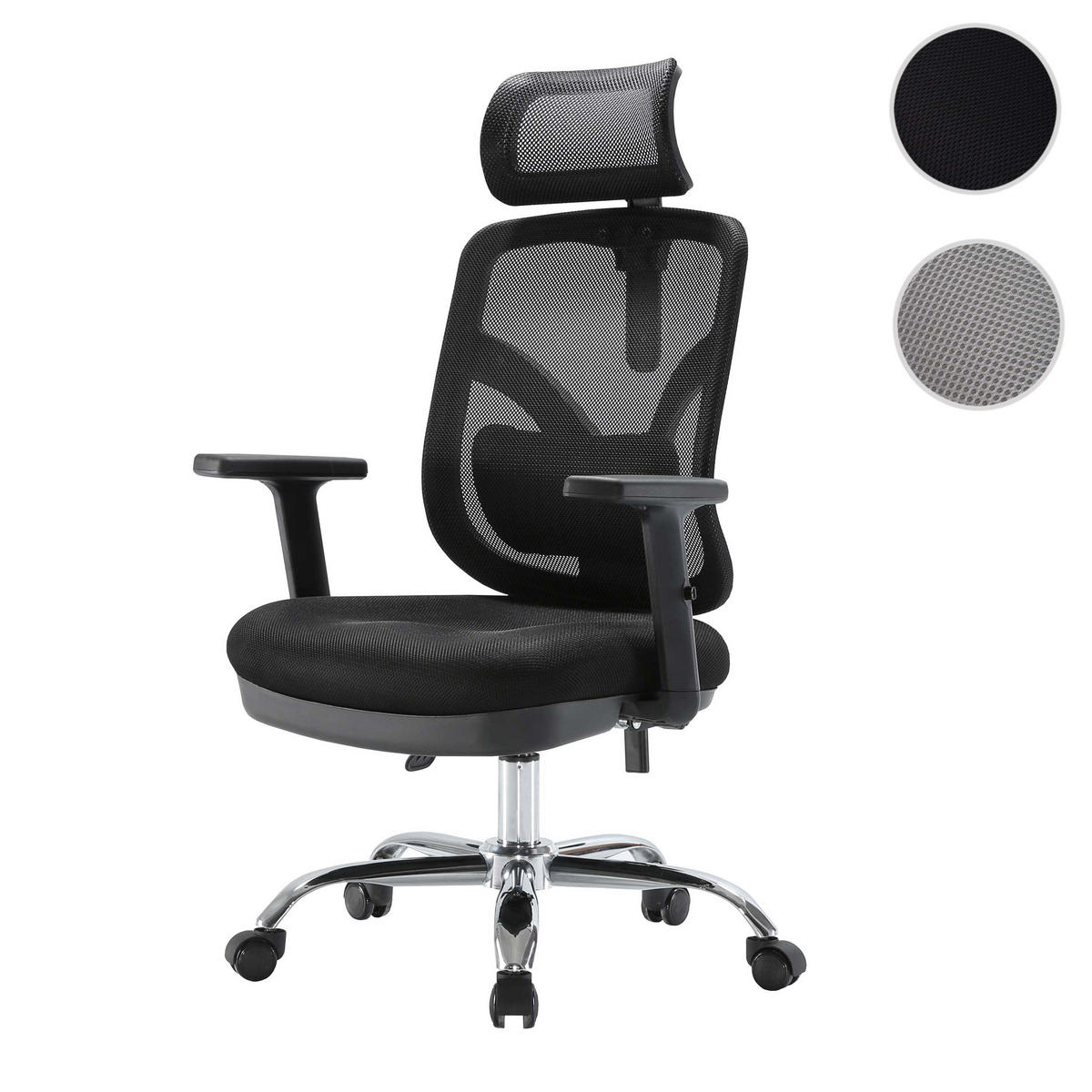 BÜROSTUHL Schwarz - Schwarz, Textil (66/127/93cm) - SIHOO