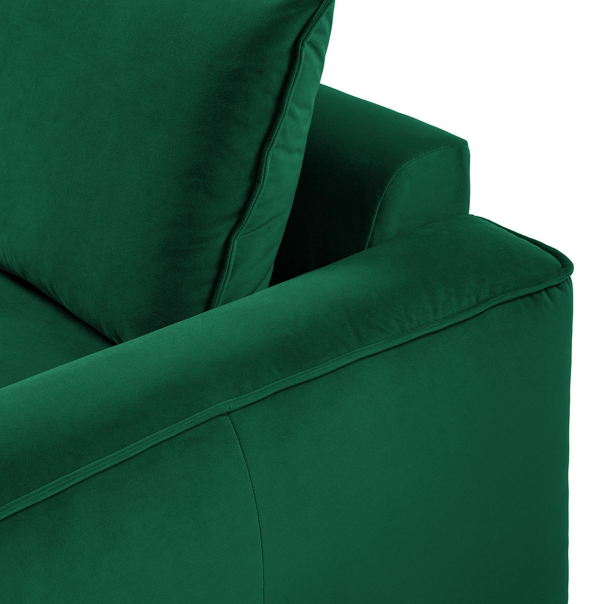 2,5-SITZER SOFA - modular - Dunkelgrün/Schwarz, Holz/Kunststoff (189/80/99cm) - home24