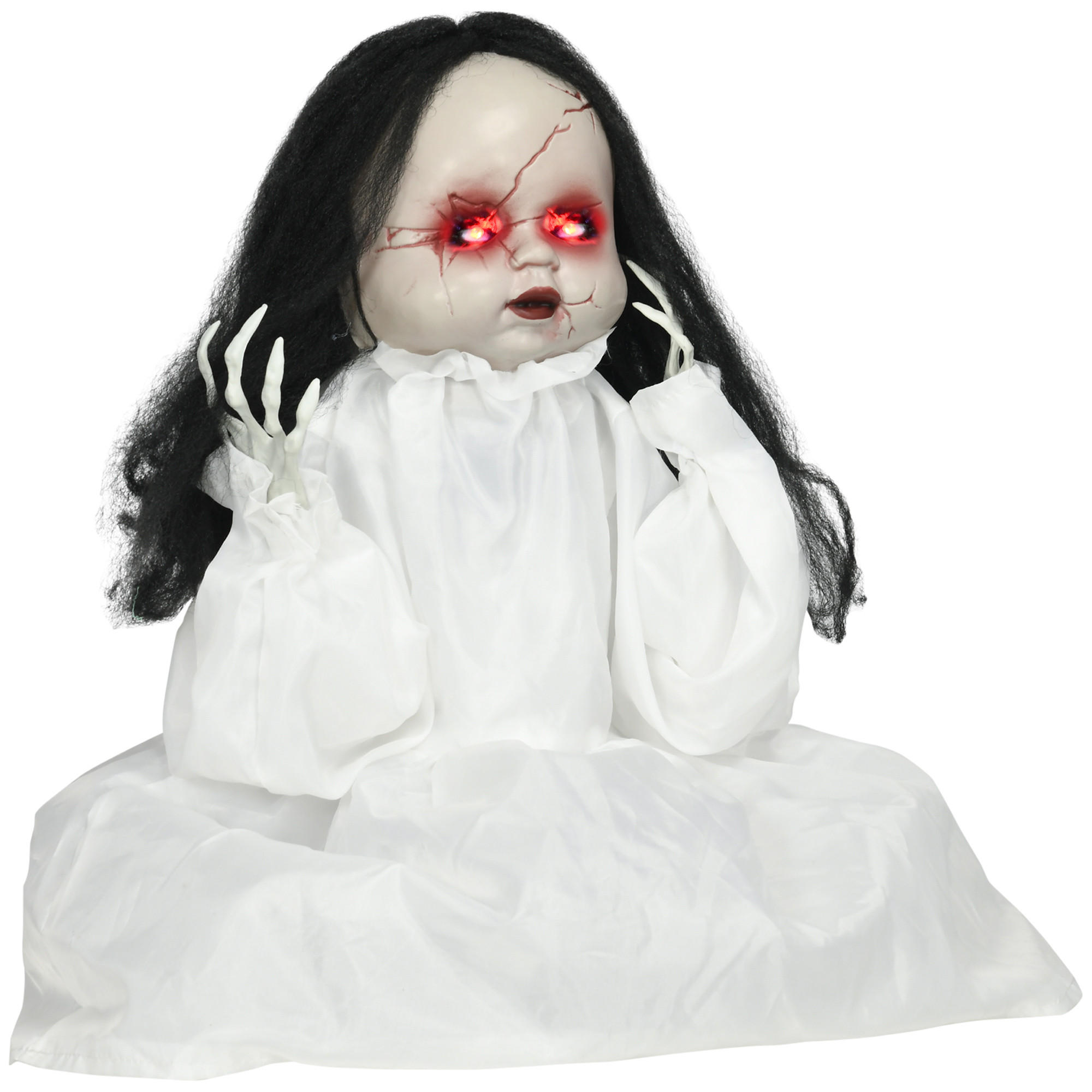HALLOWEEN HORROR-CLOWN, Weiß, Polyester, PE, Stahl - Weiß, Kunststoff (15/60/60cm) - HOMCOM