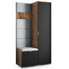 GARDEROBENSCHRANK LORI 95/181/51 cm Modern Eichefarben - Eichefarben/Hellgrau, Holzwerkstoff (95/181/51cm) - MASSENO