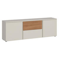 LOWBOARD Hamm Kaschmir / Karamell Eiche 161 / 40 / 56cm - Eichefarben/Multicolor, Holz/Holzwerkstoff (161/56/40cm) - Feldmann-Wohnen