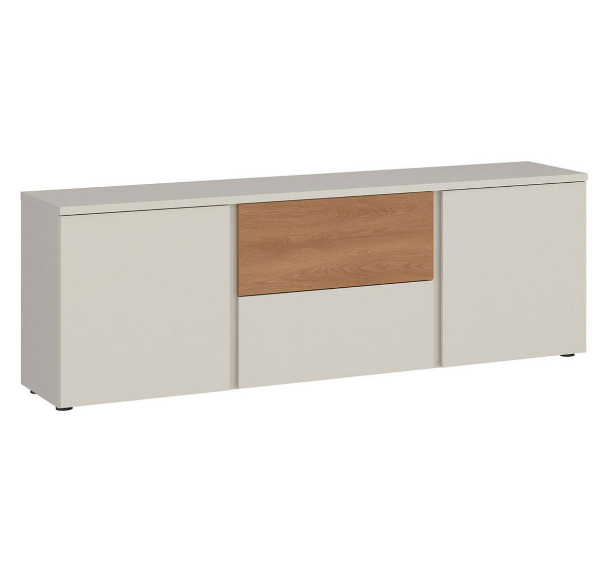 LOWBOARD Hamm Kaschmir / Karamell Eiche 161 / 40 / 56cm - Eichefarben/Multicolor, Holz/Holzwerkstoff (161/56/40cm) - Feldmann-Wohnen