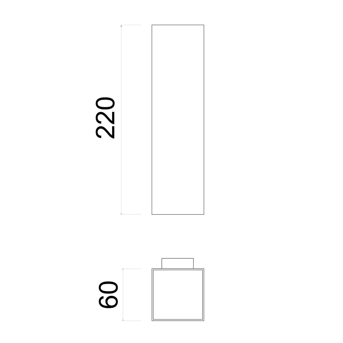 WANDLEUCHTE - Schwarz, Metall (6/22/6cm) - Lumicom
