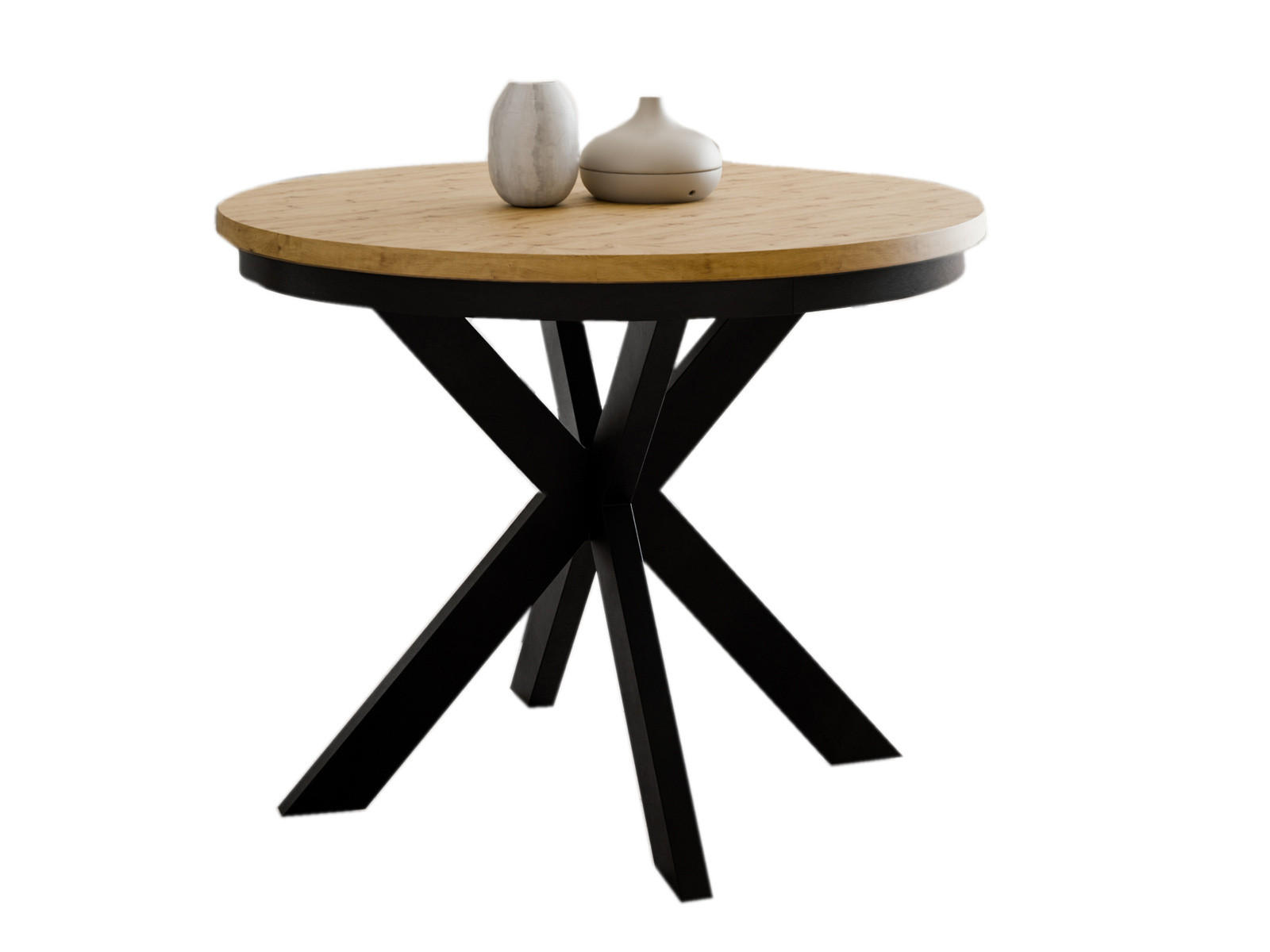 ESSTISCH Eiche artisan Schwarz BELLAMI - Dunkelbraun, Holzwerkstoff (100/100/75cm) - Compleo24