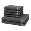 FROTTIERSET Smart 6-teilig - Dunkelgrau, Textil (50/100cm) - Ross