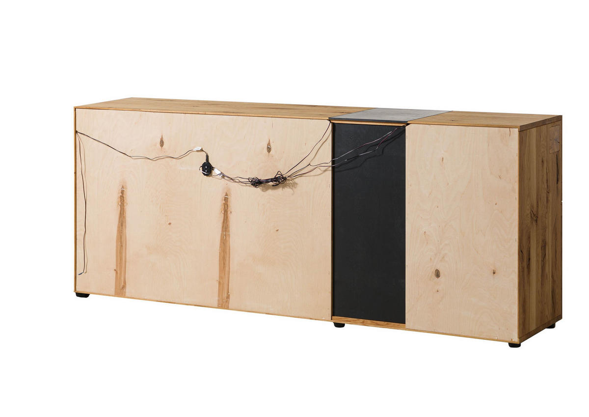 SIDEBOARD Wildeiche 196x43,5x80 natur geölt/lackiert KITZBÜHEL #125 - Naturfarben, Holz (196/80/44cm) - Massivmoebel24