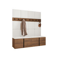 MOBILIER PENTRU HOL Orion V - alb/culoare lemn de nuc, material plastic/compozit lemnos (168/186/46cm) - MIRJAN24