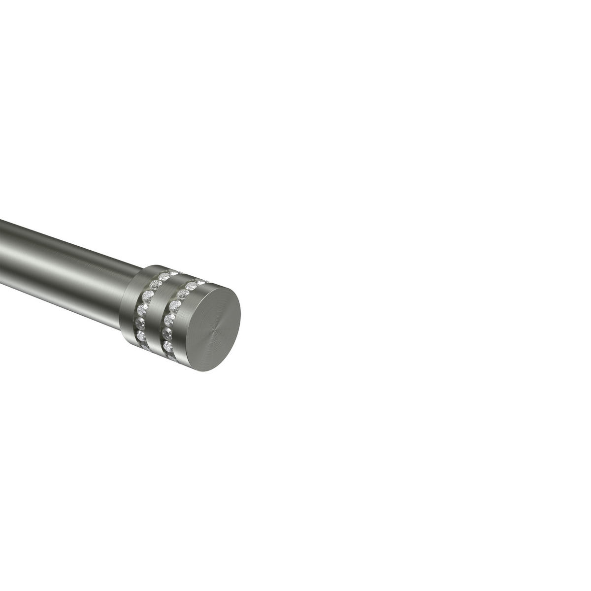 ENDSTÜCKE FÜR GARDINENSTANGEN 20 mm Ø, Estana Edelstahl-Optik, Packung 2 Stück - Edelstahlfarben, Metall (2.6/2.8/2.8cm) - INTERDECO