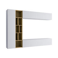 WOHNWAND Kodita - Beige/Weiß, Holzwerkstoff (224/160/33cm) - MIRJAN24