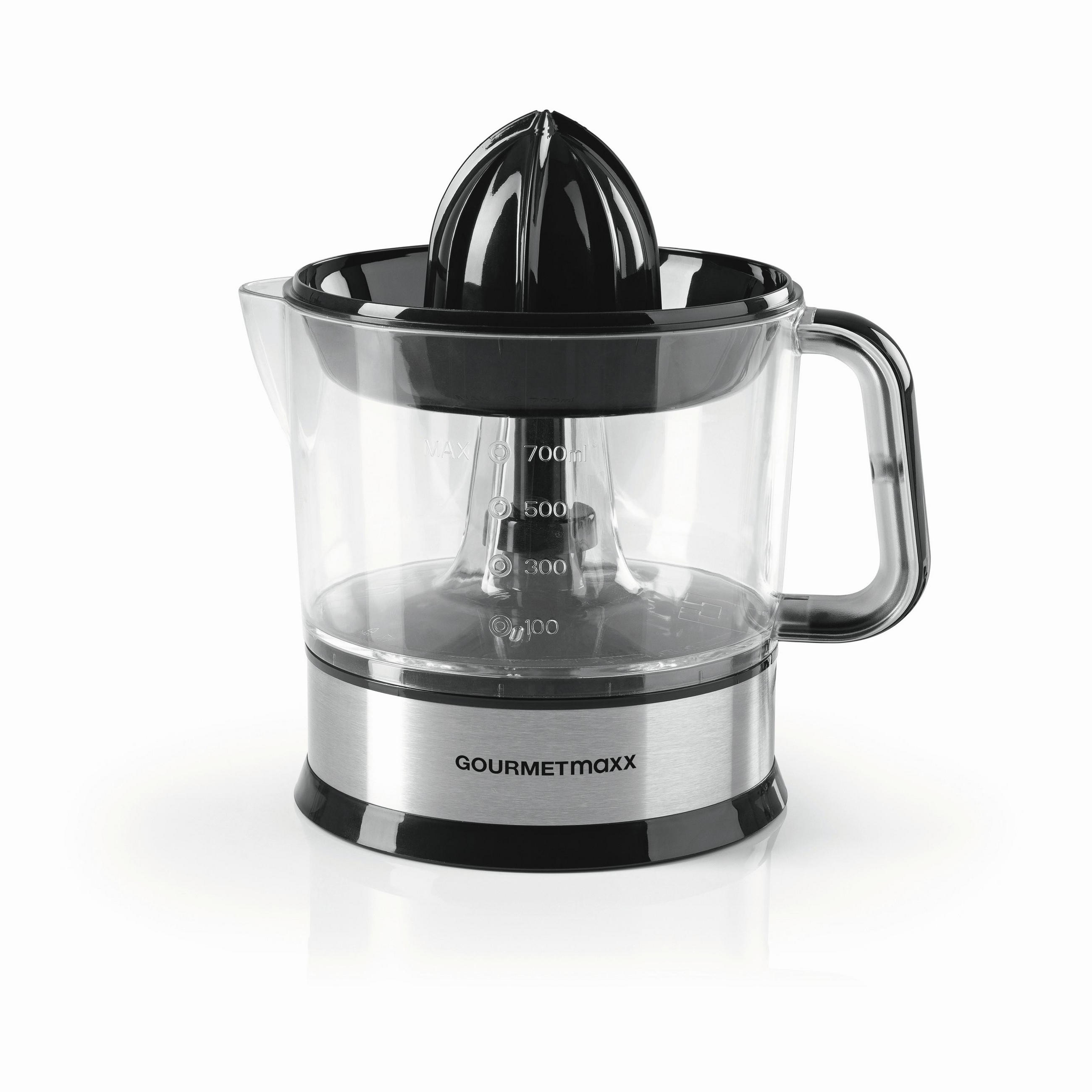 ZITRONENPRESSE Gourmetmaxx Schwarz ca. 40 Watt - Transparent, Metall (14/21/19cm) - Sonstige