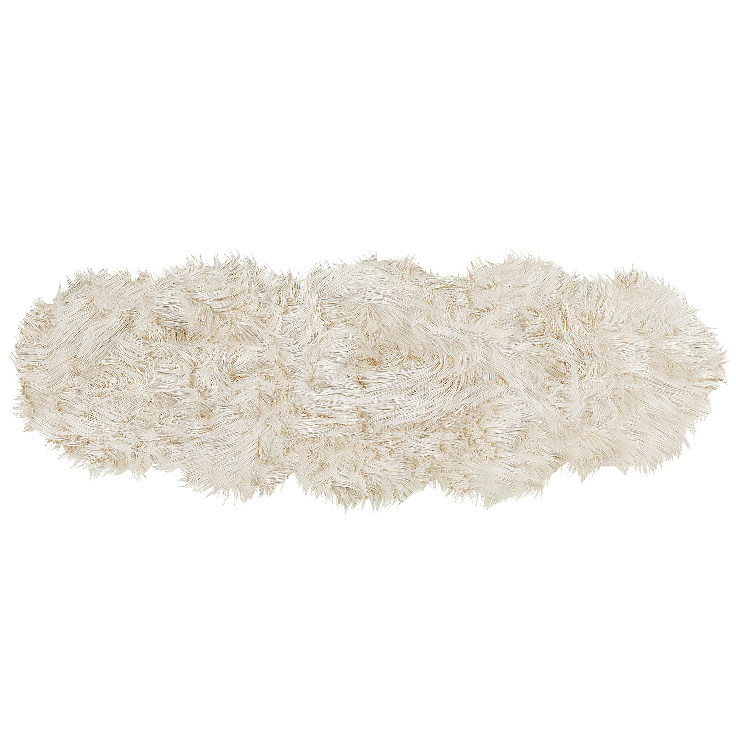 KUNSTSCHAFFELL-TEPPICH Mamungari 180/60 cm - Beige, Kunststoff (60/180cm) - Beliani