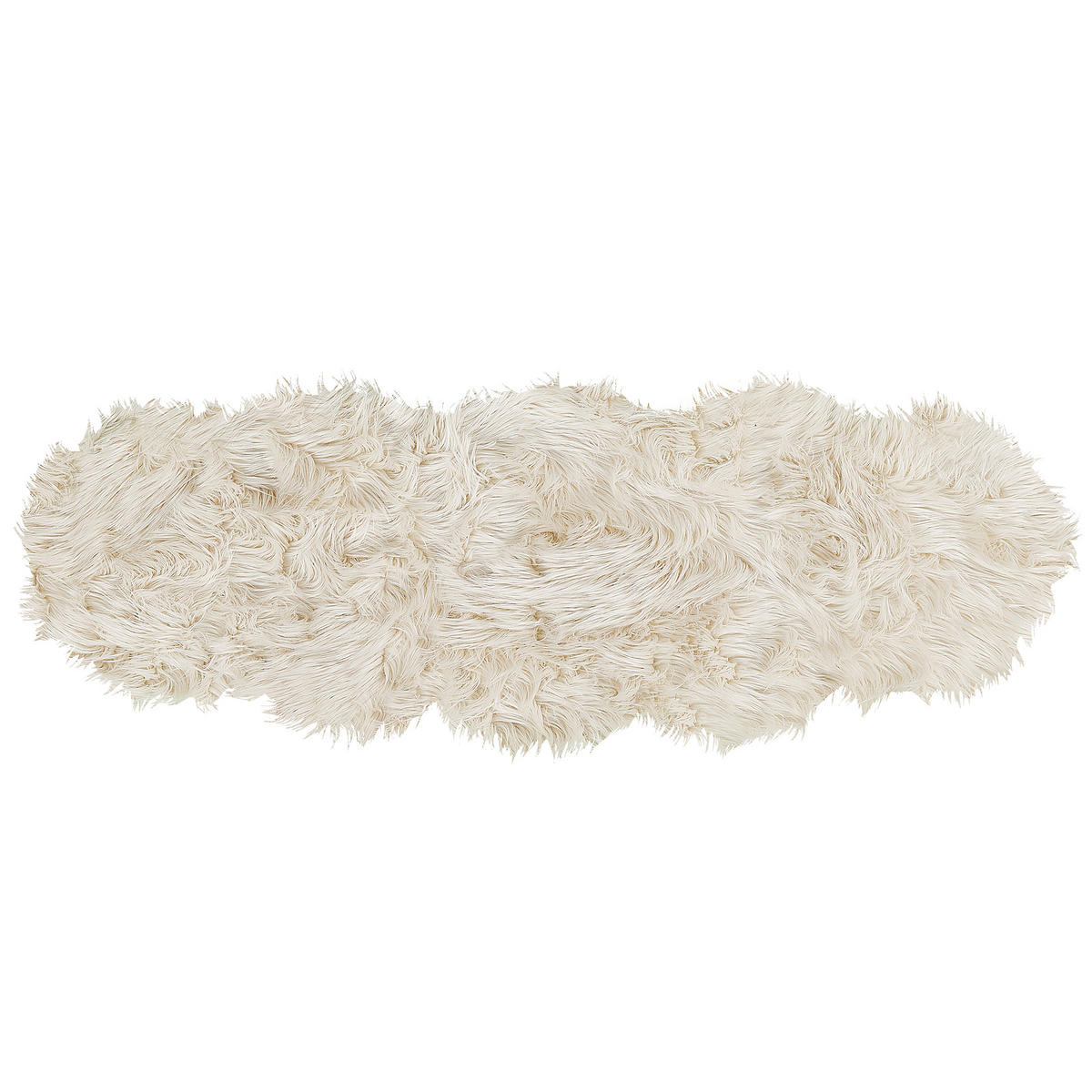 KUNSTSCHAFFELL-TEPPICH Mamungari 180/60 cm - Beige, Kunststoff (60/180cm) - Beliani