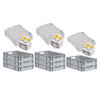 EUROBOX 8x Nextgen Economy Mit Scharnierdeckel Grau/Gelb Griffe Offen 23 Liter - Gelb, Kunststoff (40/12/60cm) - PROREGAL