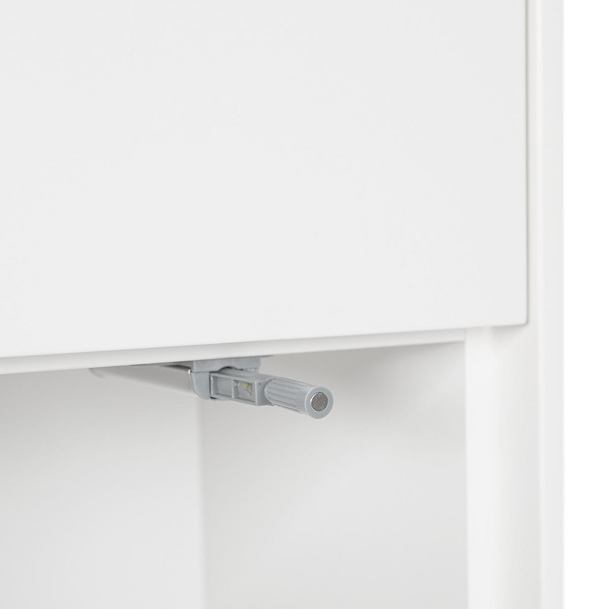 ECKVITRINE - Weiß / Eiche - Eichefarben/Weiß, Holzwerkstoff (55/190/48cm) - home24