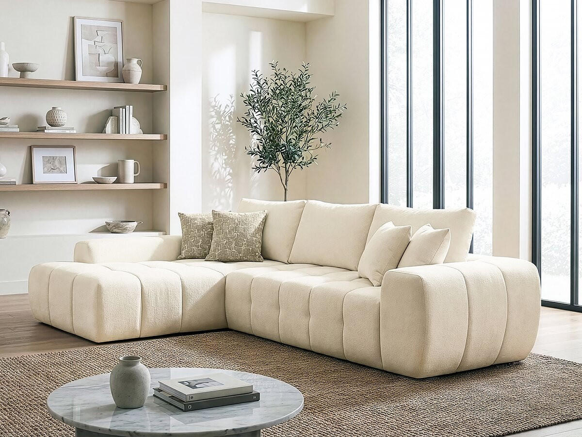 ECKSOFA sidonie beige - Beige, Textil (188/284cm) - Habitat Garten