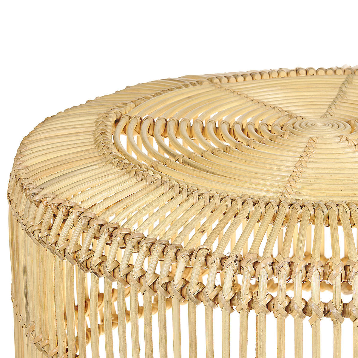 COUCHTISCH Rattan natürlich 84 cm Limni - Beige/Naturfarben, Naturmaterialien (84/53/40cm) - Beliani