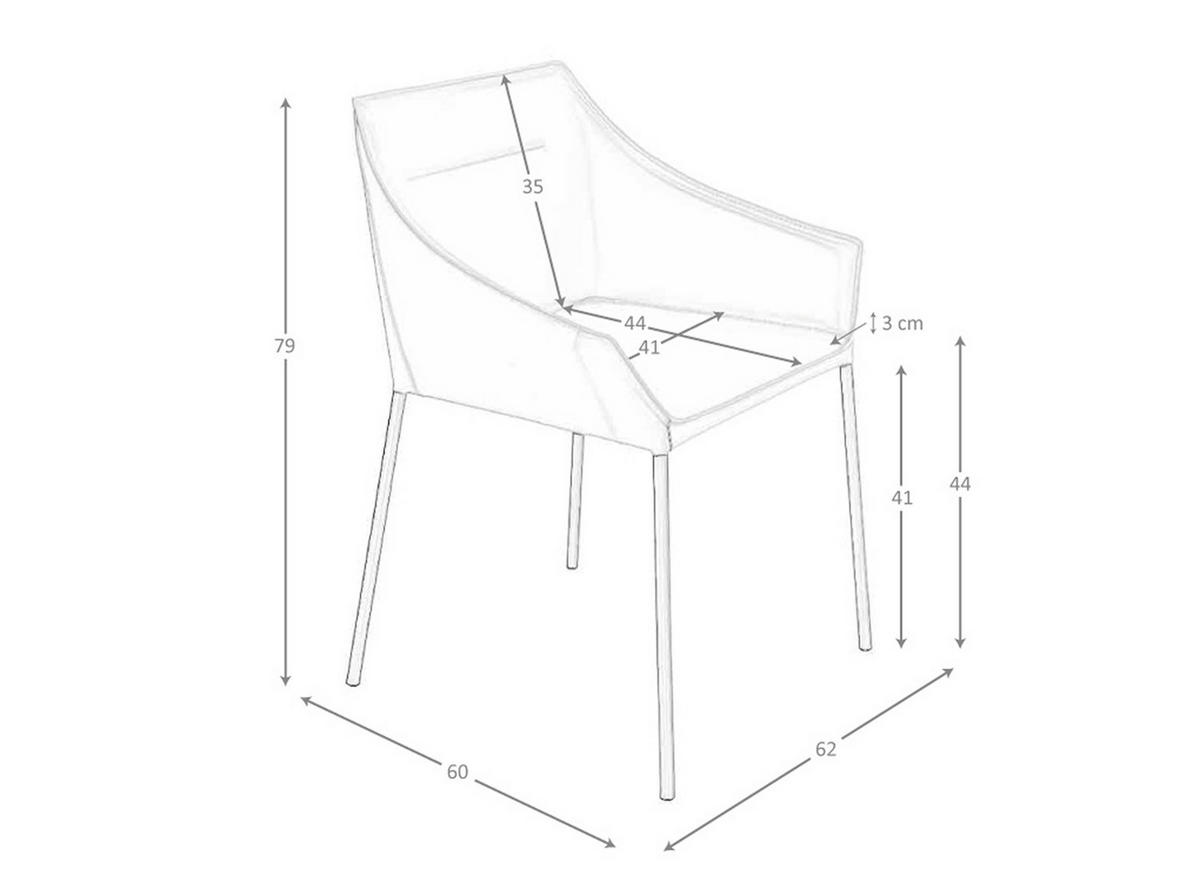 STUHL Braun Schwarz 62/60/79 cm - Schwarz/Braun, Leder (62/79/60cm) - ANGEL CERDA