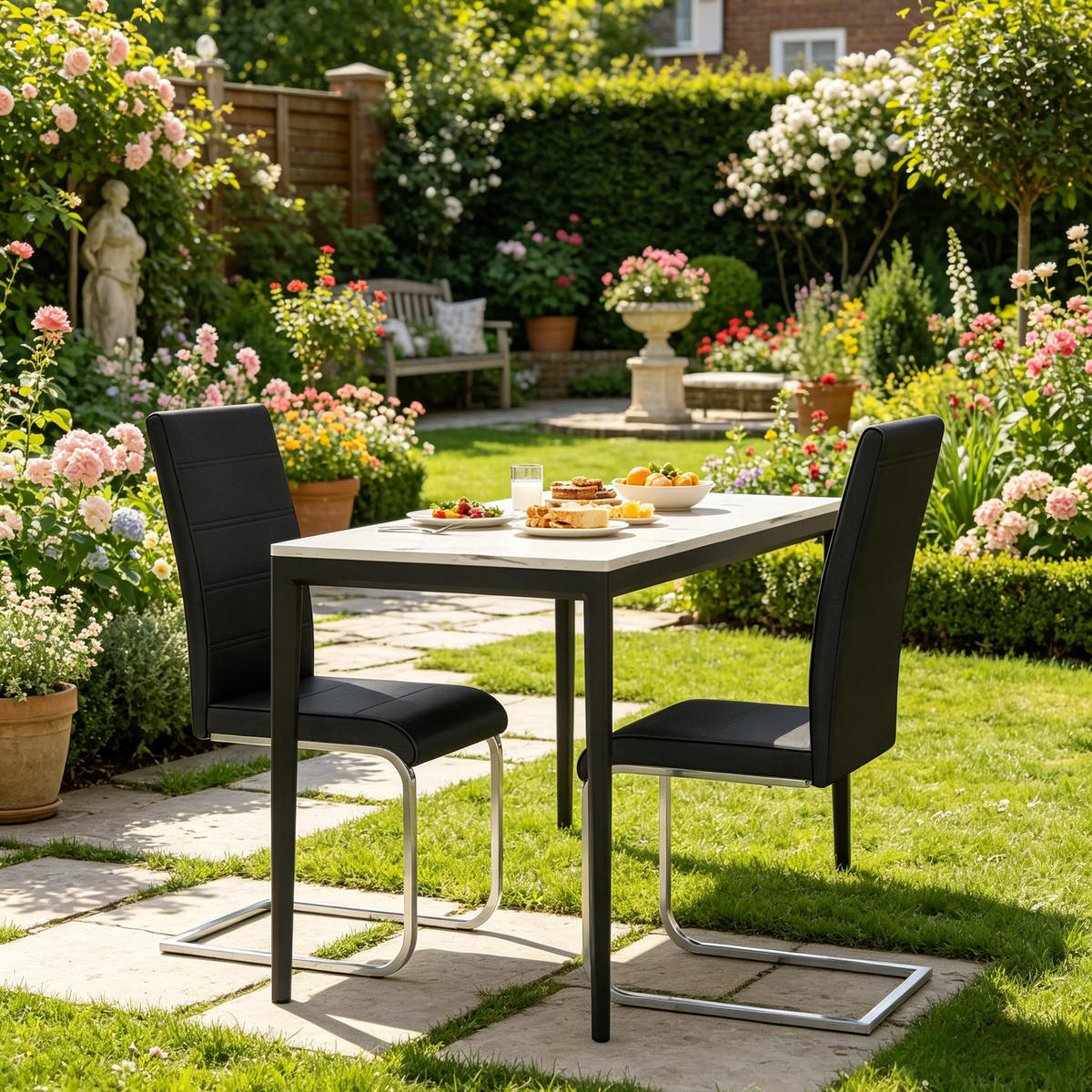 SCHWINGSTUHL DE-36176 2er-Set mit PU-Bezug Schwarz - Schwarz, Metall (51/100/40cm) - ComfortXL