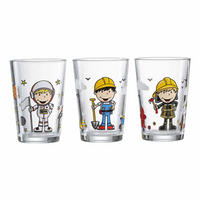 KINDERGLÄSER Berufe Jungen bunt 205 ml 3er Set - Multicolor, Glas (0.205L) - Ritzenhoff Breker
