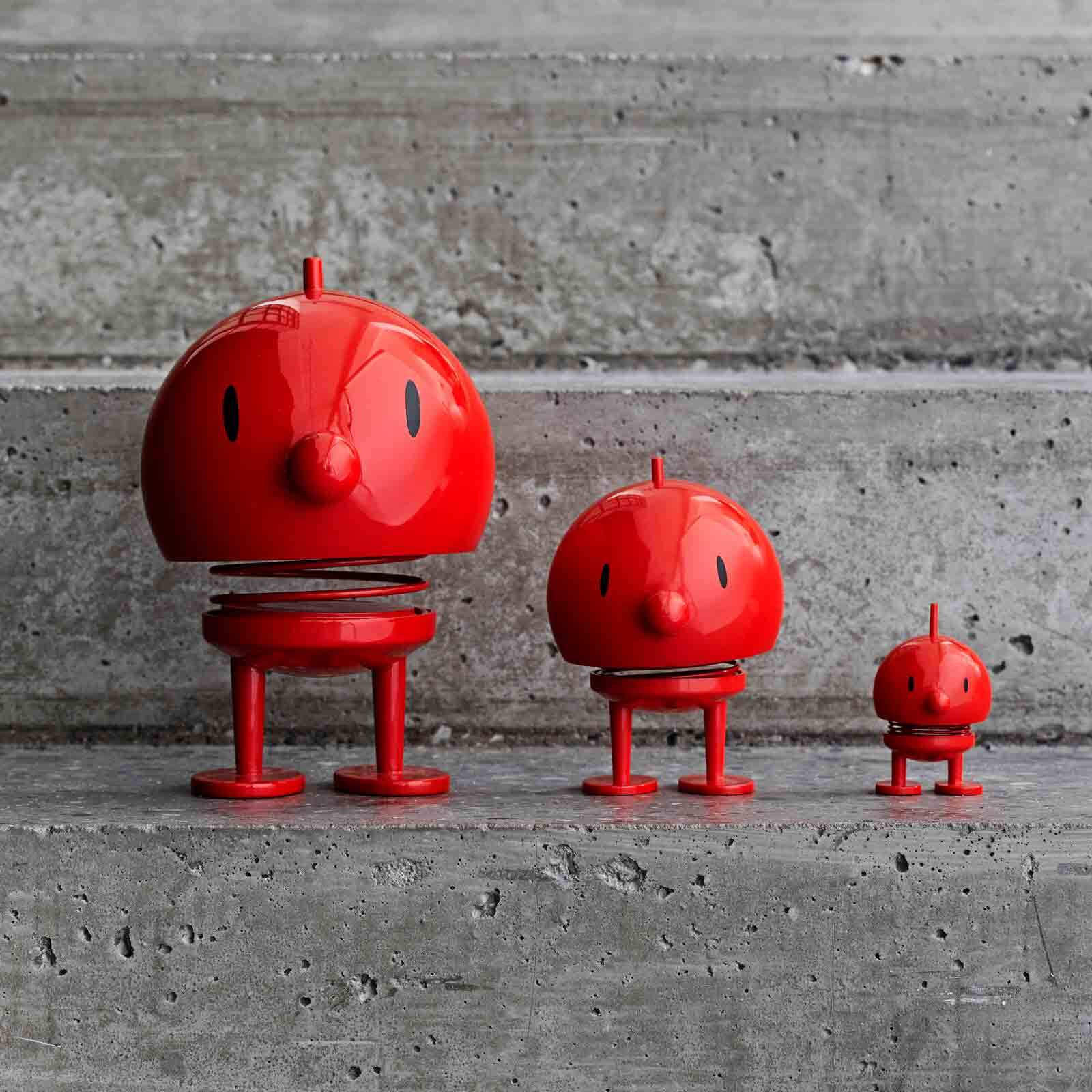DEKOFIGUR Bumble S rot 7,6 cm - Rot, Kunststoff (5.8/7.6/5.8cm) - Hoptimist