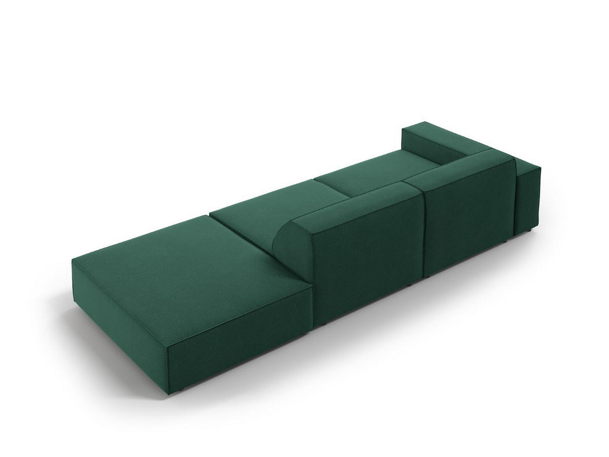 SOFA Jodie aus strukturiertem Stoff grün 3 Sitzplätze - Grün, Textil (102/70/262cm) - Micadoni