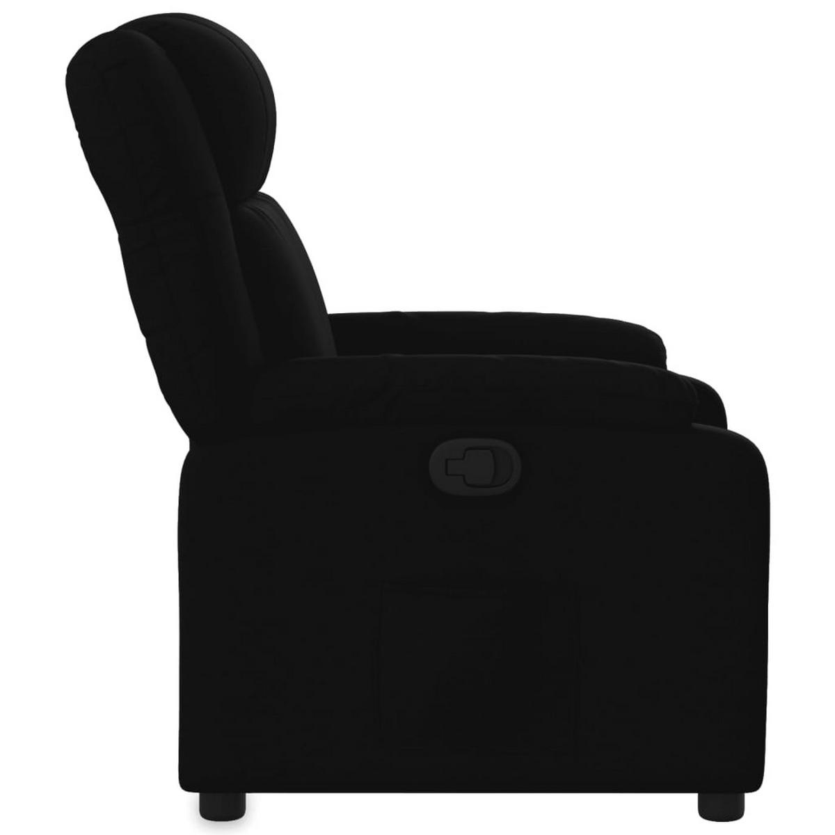 RELAXSESSEL Schwarz Stoff - Schwarz, Textil (95/99/77cm) - vidaXL