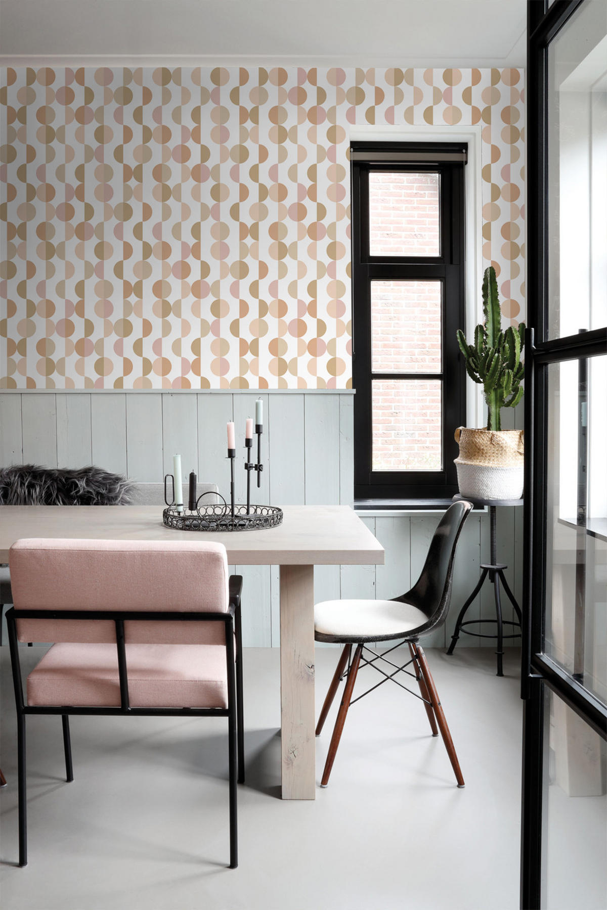 TAPETE grafisches Motiv 50 x 900 cm - Terracotta, Papier (50/900cm) - ESTAhome