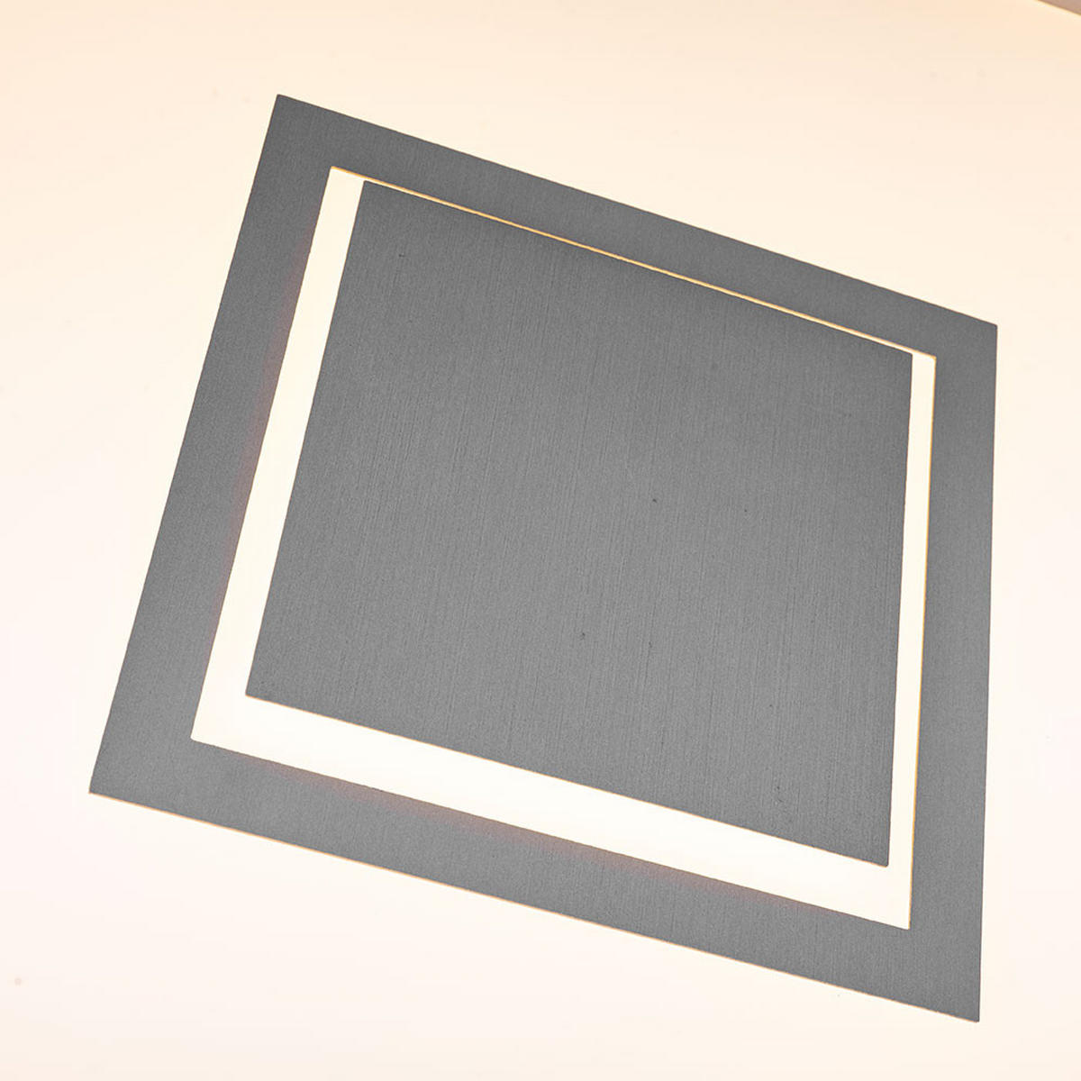 LED DECKENLEUCHTE Backlight Silber - Silberfarben, Kunststoff (42.3/42.3/3.9cm) - Briloner