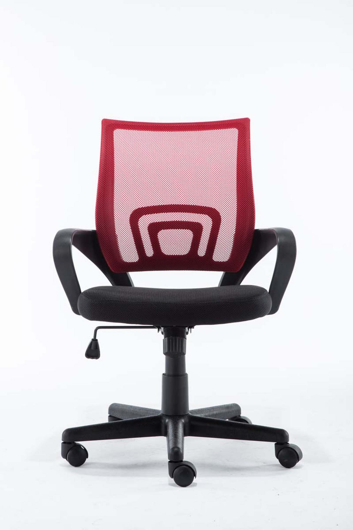 BÜROSTUHL Genf mit Netzbezug, Rot - Rot, Kunststoff/Textil (56/100/54cm) - TPFLiving