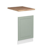PŘEDNÍ PANEL R-Line, Mint venkovský dům/Bílá, 45 cm pracovná doska Dub Goldkraft - bílá/zelená barva, kompozitní dřevo (45/67.4/60cm) - Vicco