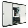 SCHIEBETÜRENSCHRANK RETRO 1 200 - Weiß 200x205x59cm - Weiß, Holzwerkstoff (200/205/59cm) - Kier Furniture