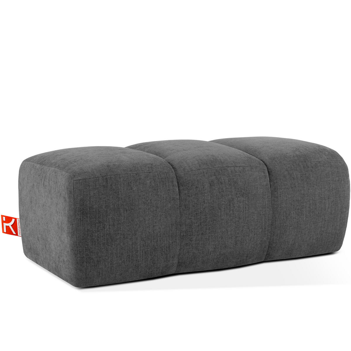 SITZHOCKER FLAVA, Aschgrau - Grau, Holz/Holzwerkstoff (123/47/70cm) - KONSIMO®