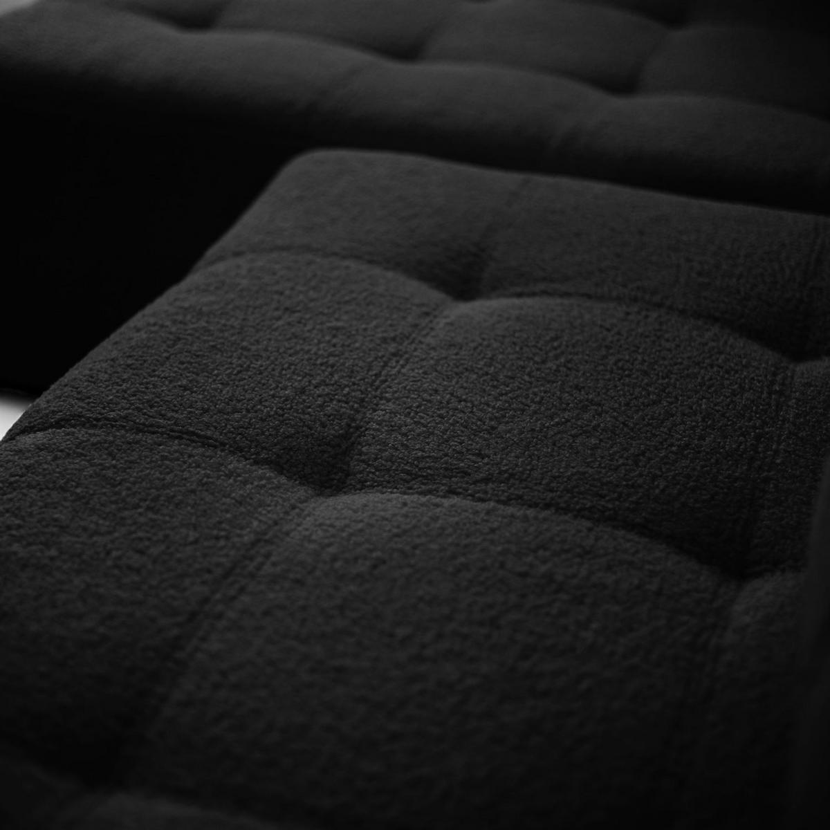 ECKSOFA ASTON mit Schlaffunktion und Bettkasten - Schwarz, Textil (261/143cm) - Lookway
